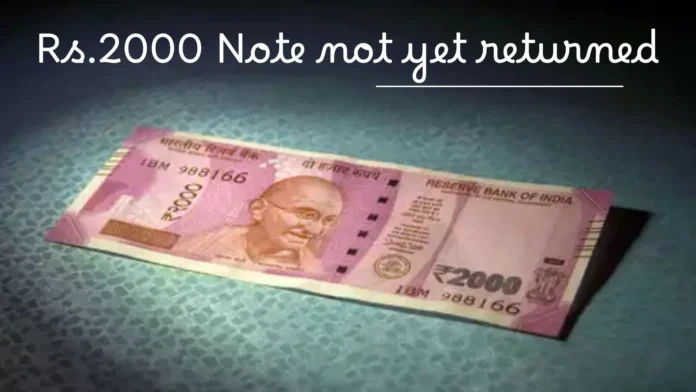 RBI says Public has not yet returned Rs.2000 Note worth Rs.8202 crore