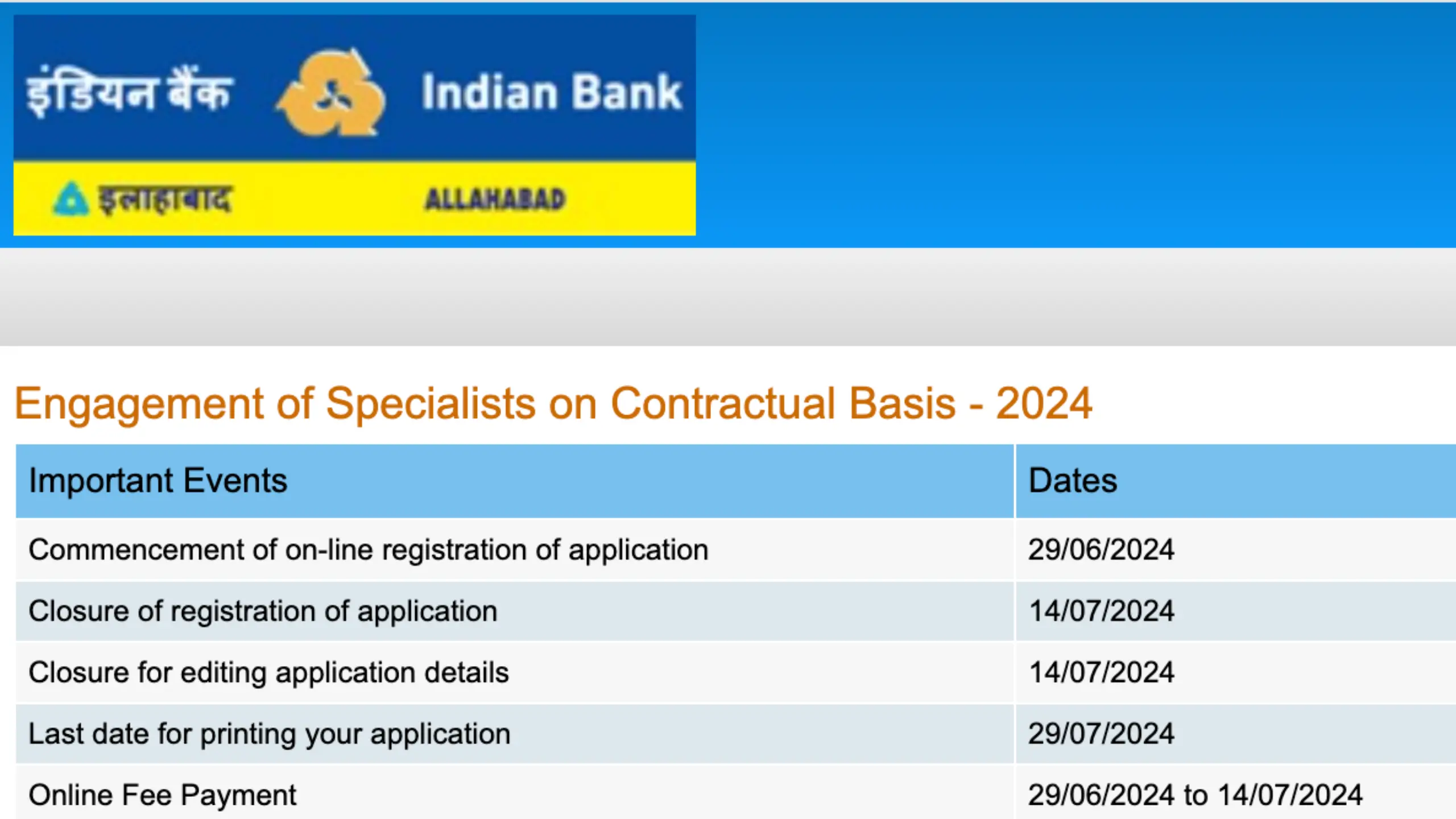 Indian Bank Specialist Officer Recruitment 2024, Check Eligibility and Apply Online