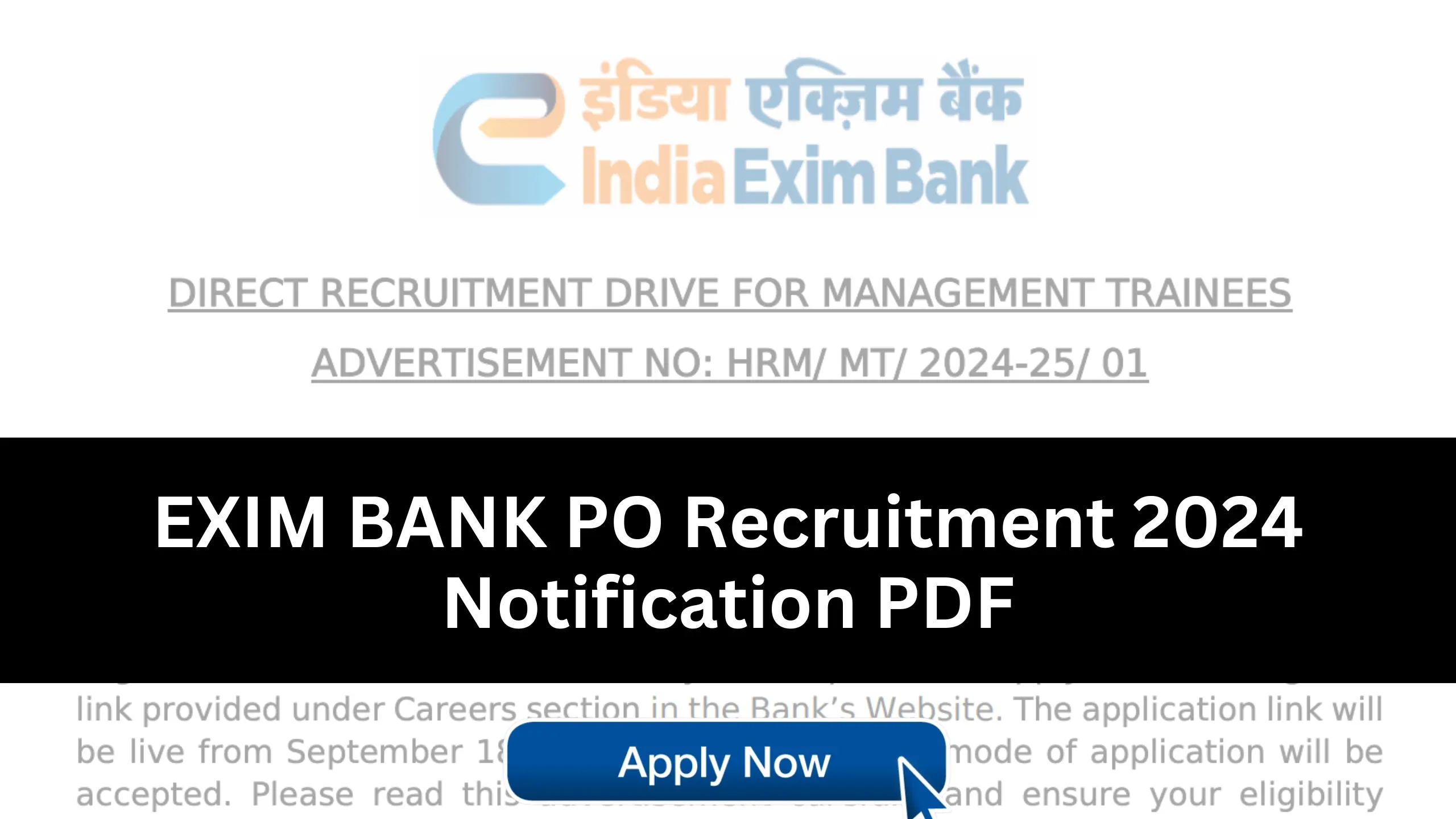 EXIM BANK PO Recruitment 2024 Notification PDF Released, Check Vacancies, Salary, Apply Online