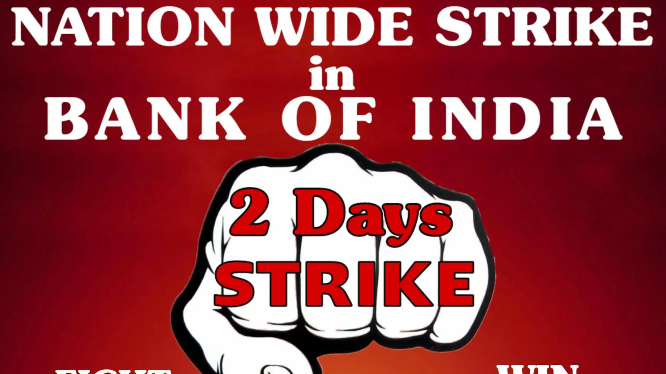 Bank of India Strike on 30 Sep and 1 October, Employees protest against Bank Management