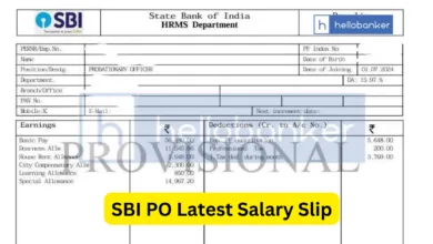 SBI PO Salary Slip 2024, Download SBI PO Latest Salary Slip of New Joinee