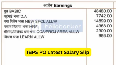 IBPS PO Salary Slip 2024, Download IBPS PO Latest Salary Slip of New Joinee