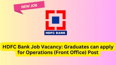 HDFC Bank Job Vacancy: Graduates can apply for Operations (Front Office) Post