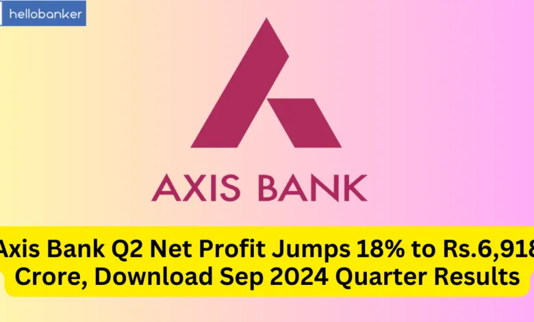 Axis Bank Q2 Net Profit Jumps 18% to Rs.6,918 Crore, Download Sep 2024 Quarter Results