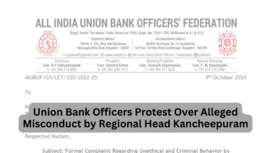 Union Bank Officers Protest Over Alleged Misconduct by Regional Head Kancheepuram