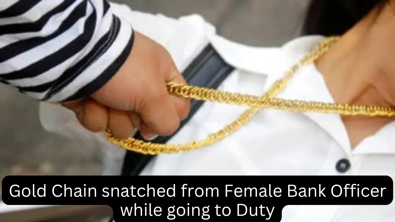 Gold Chain snatched from Female Bank Officer while going to Duty