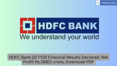 HDFC Bank Q2 FY25 Financial Results Declared, Net Profit Rs.16821 crore, Download PDF