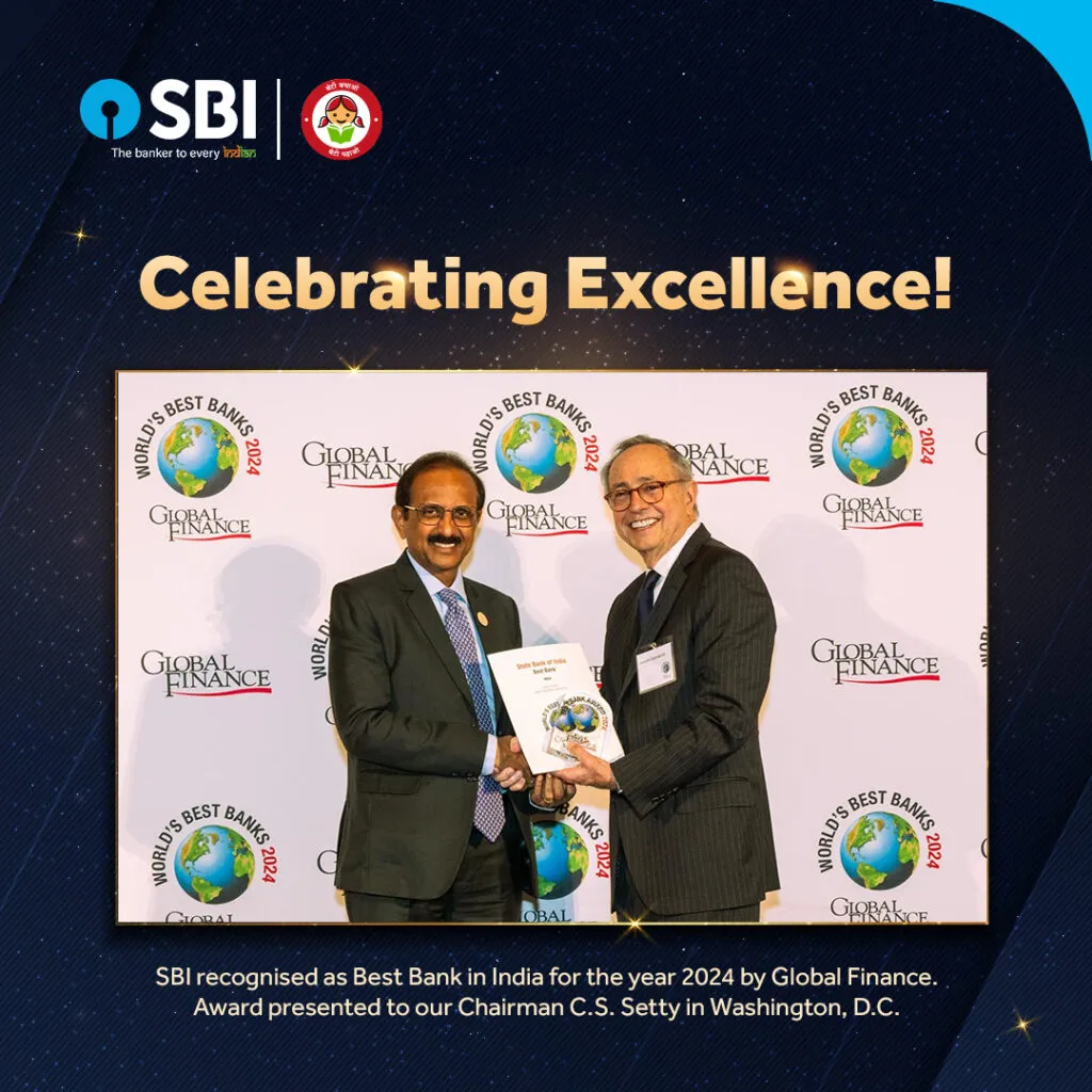 SBI recognised as the Best Bank in India for the year 2024