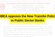 AIBEA opposes the New Transfer Policy in Public Sector Banks