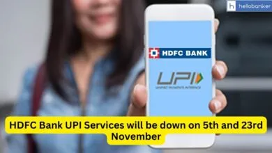 HDFC Bank UPI Services will be down on 5th and 23rd November