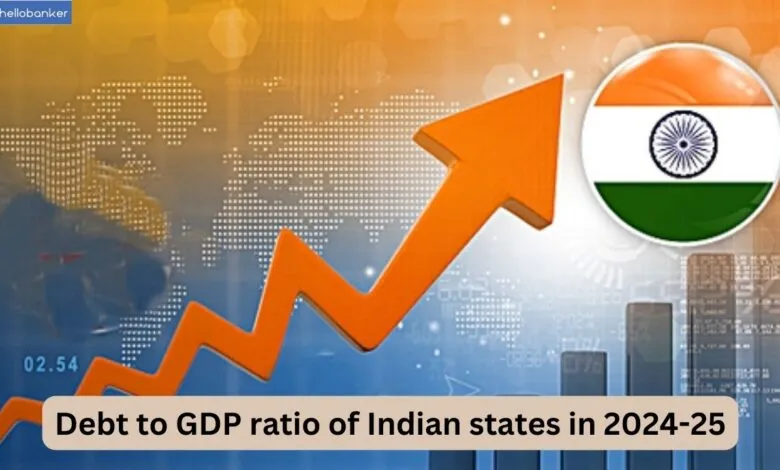 Debt to GDP ratio of Indian states in 2024-25