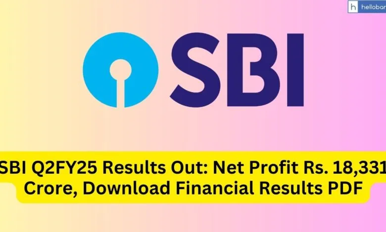 SBI Q2FY25 Results Out: Net Profit Rs. 18,331 Crore, Download Financial Results PDF