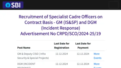 SBI New Vacancy Released for GM and DGM posts, Salary upto Rs.1 Crore