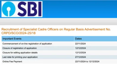 SBI SO Recruitment 2024 Notification Out, Apply Online for Specialist Officer Posts