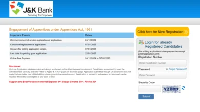 J&K Bank Apprentice Recruitment 2024 Notification OUT for 278 Posts, Apply Online