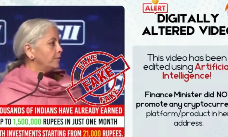 FM Nirmala Sitharaman's Deep Fake Video goes Viral on Social Media