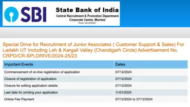 SBI Clerk New Vacancy released in Chandigarh Circle, Check All Details Here