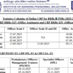 IBPS Calendar 2025-26 Released for Clerk, PO/MT, RRB Office Assistant, and Officers Scale-I, II, III