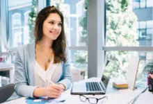 Woman Female Bank Employee