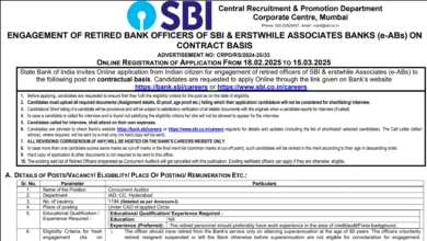 SBI Bank Concurrent Auditor Recruitment 2025 Notification Released for 1194 Posts, Apply Online