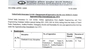 UIIC Apprentice Recruitment 2025, Apply for 105 Vacancies