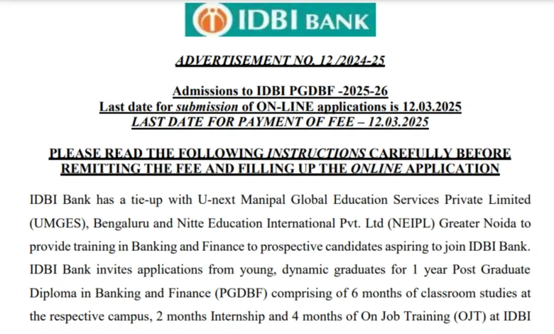 IDBI Bank Junior Assistant Manager (JAM) Recruitment 2025 Notification Out and Apply Online for 650 Posts