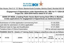 Bank of India Apprentice Recruitment 2025 Notification Released for 400 Posts, Apply Online