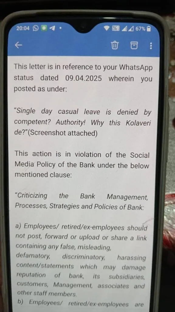 PNB Management issued Explanation Letter to Manager