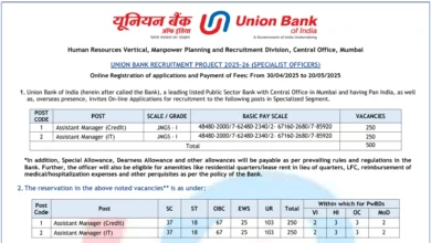 Union Bank Assistant Manager Recruitment 2025 Notification Released and Apply Online for 500 Posts