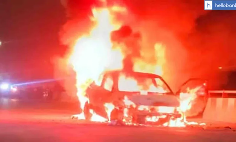 Bank manager burnt alive in car in Bhiwani while going to Jaipur