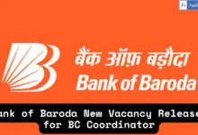 Bank of Baroda New Vacancy Released for BC Coordinator; Check Details and Apply