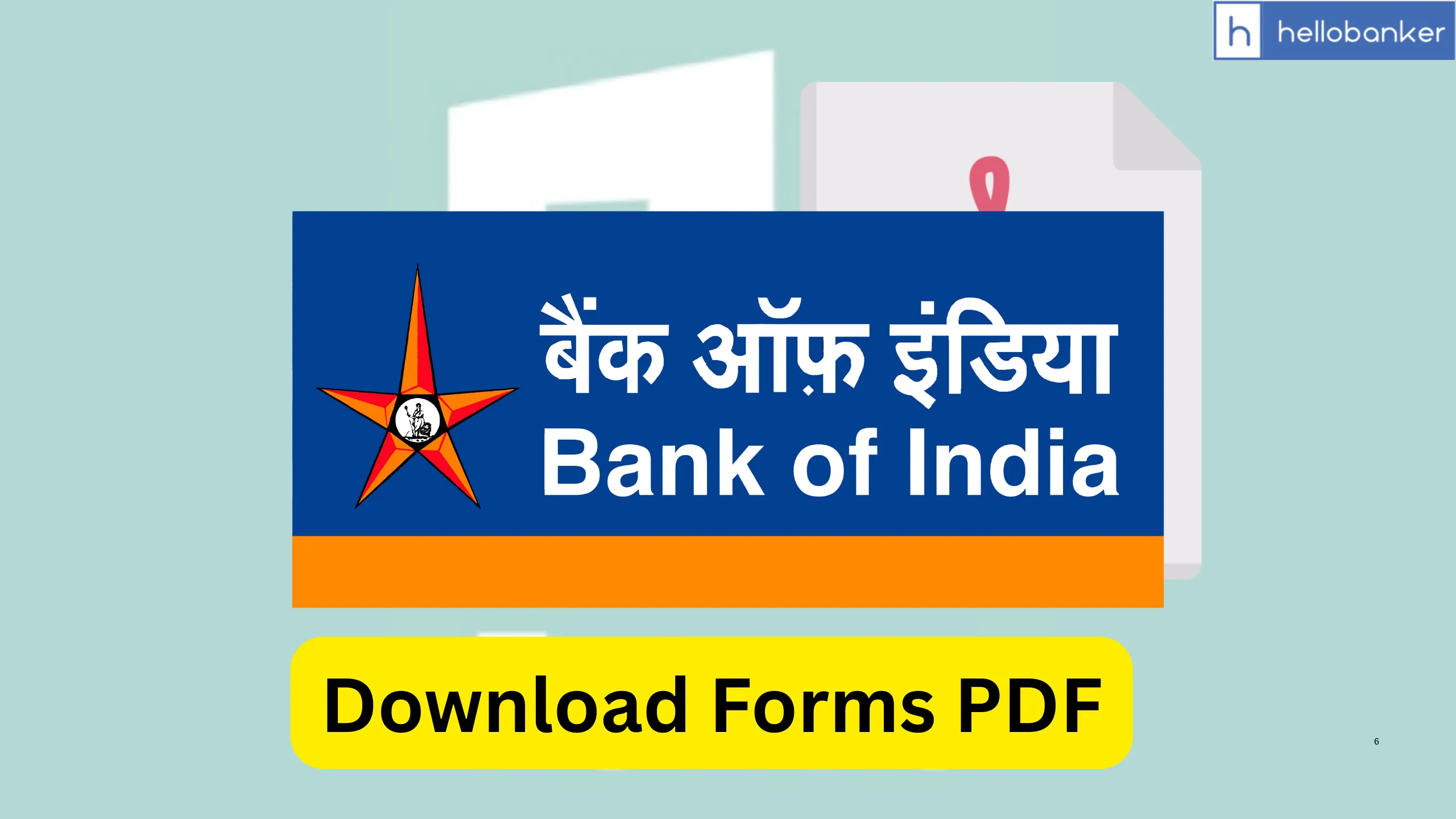 Bank of India Forms Download PDF