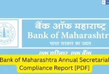 Bank of Maharashtra Annual Secretarial Compliance Report [PDF]