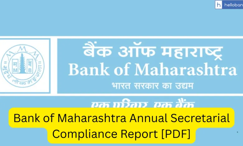 Bank of Maharashtra Annual Secretarial Compliance Report [PDF]
