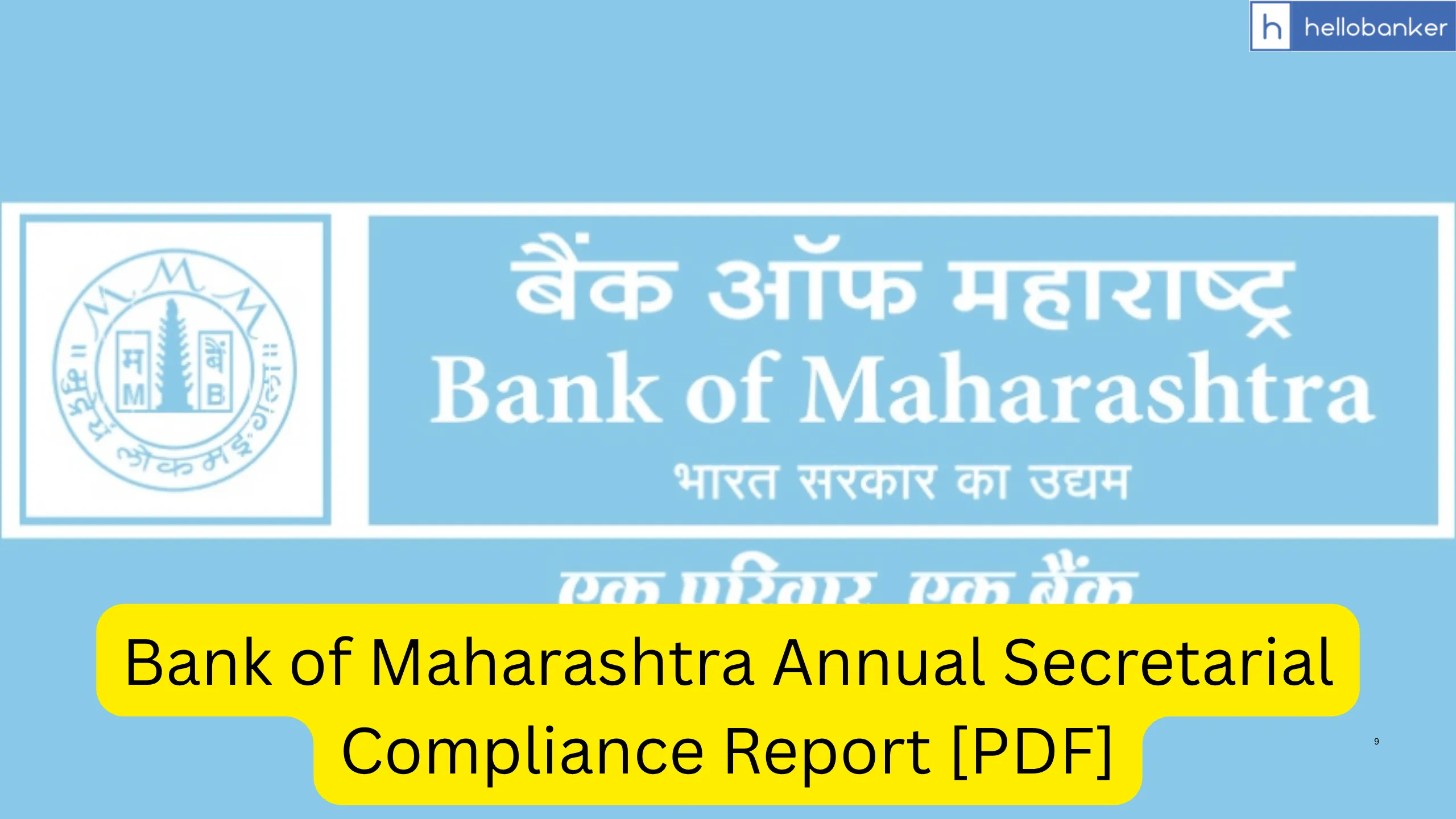 Bank of Maharashtra Annual Secretarial Compliance Report [PDF]