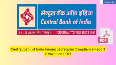 Central Bank of India Annual Secretarial Compliance Report [Download PDF]