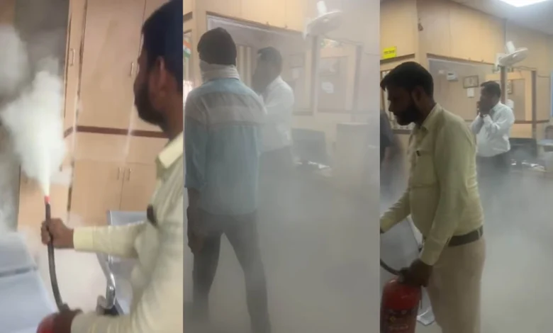 Fire Breaks Out at Indian Bank Branch in Sadar Kotwali Due to Short Circuit
