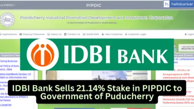 IDBI Bank Sells 21.14% Stake in PIPDIC to Government of Puducherry for Rs 18.83 Crore