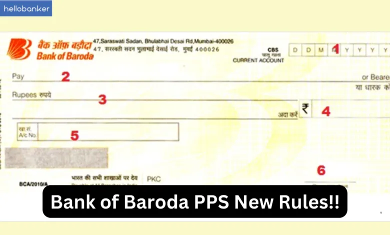 Important News For Bank of Baroda Customers! PPS Limit Decreased, Submit PPS otherwise Cheque will be rejected