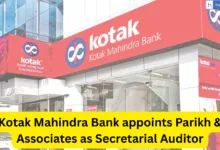 Kotak Mahindra Bank appoints Parikh & Associates as Secretarial Auditor