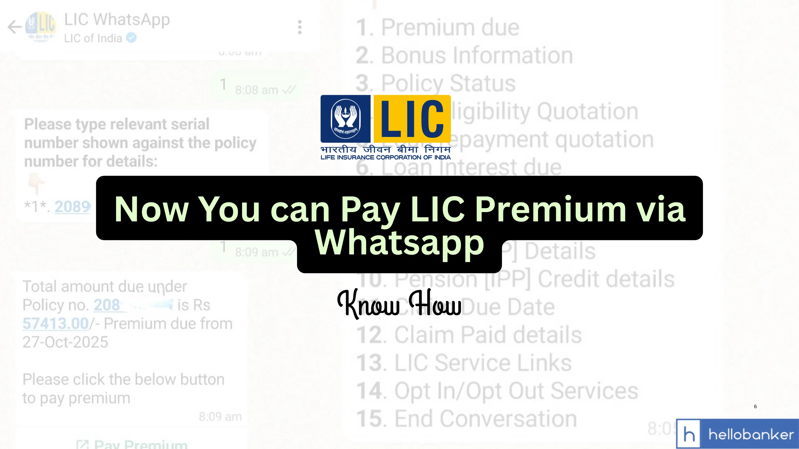 Now You can pay LIC premium easily via WhatsApp, Know How