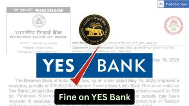 RBI imposed Rs 29.6 Lakh Penalty on Yes Bank for Disclosure Lapses in Financial Statements