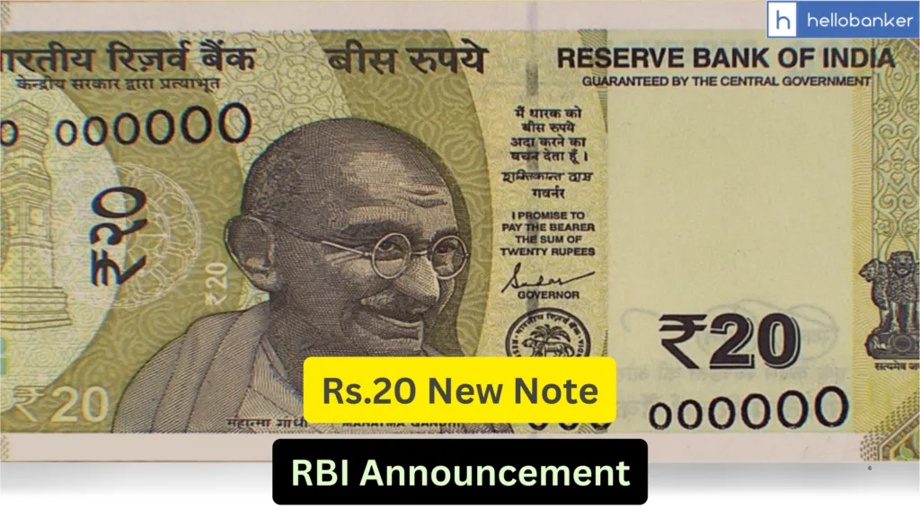 RBI to Issue New Rs.20 Notes with Governor Sanjay Malhotra’s Signature