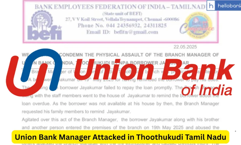 Union Bank Manager Attacked in Thoothukudi Tamil Nadu Over Loan Recovery