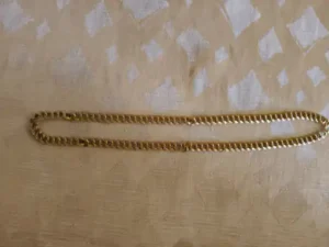 Customer says this gold chain is fake. This chain was returned by Bank.