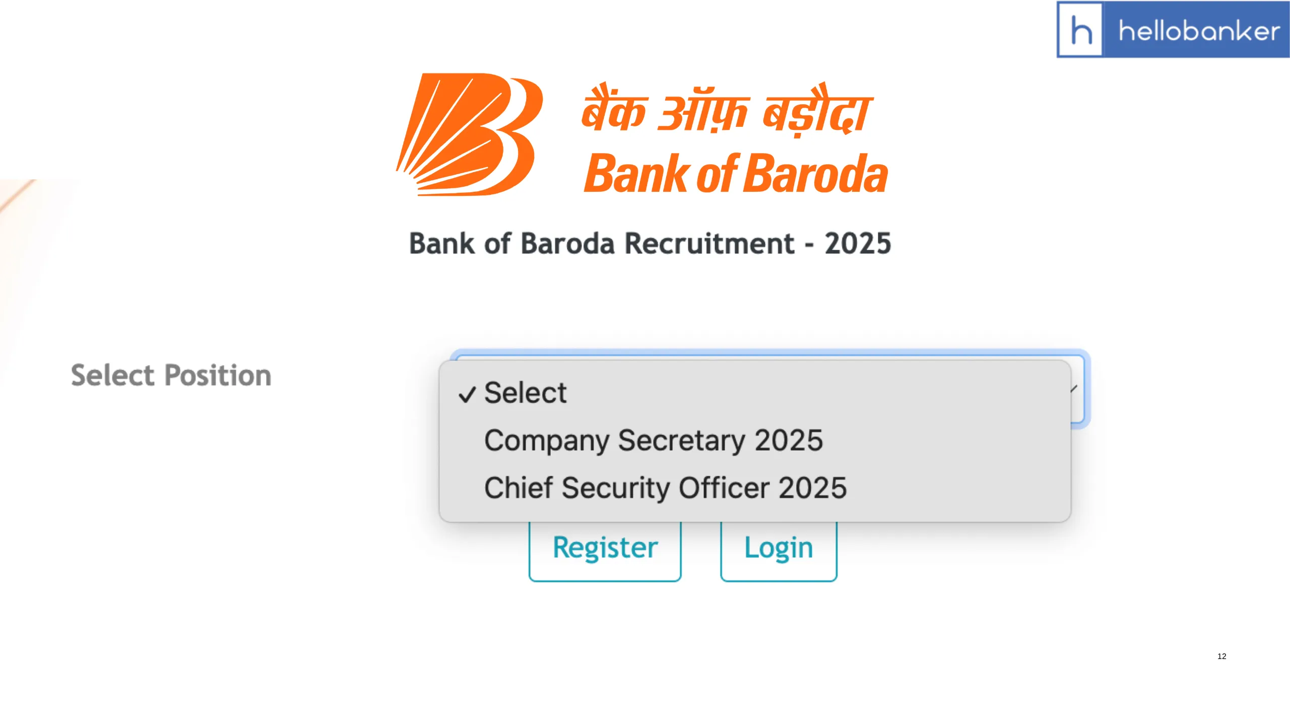 Bank of Baroda Vacancy Released for Chief Security Officer & Company Secretary, Download Notification PDF