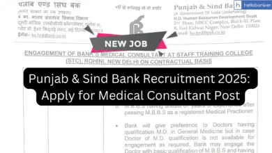 Punjab & Sind Bank Recruitment 2025: Apply for Medical Consultant Post