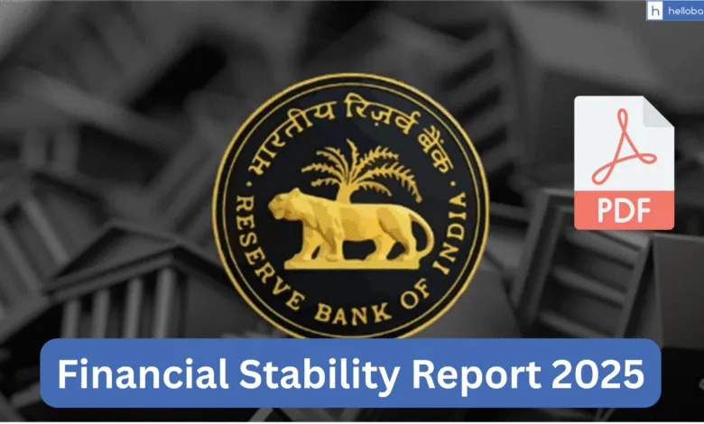 RBI released Financial Stability Report 2025 [Download PDF]
