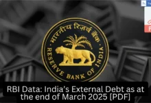 RBI Data: India’s External Debt as at the end of March 2025 [PDF]