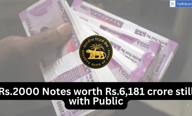Rs.2000 Notes worth Rs.6,181 crore still with Public: RBI